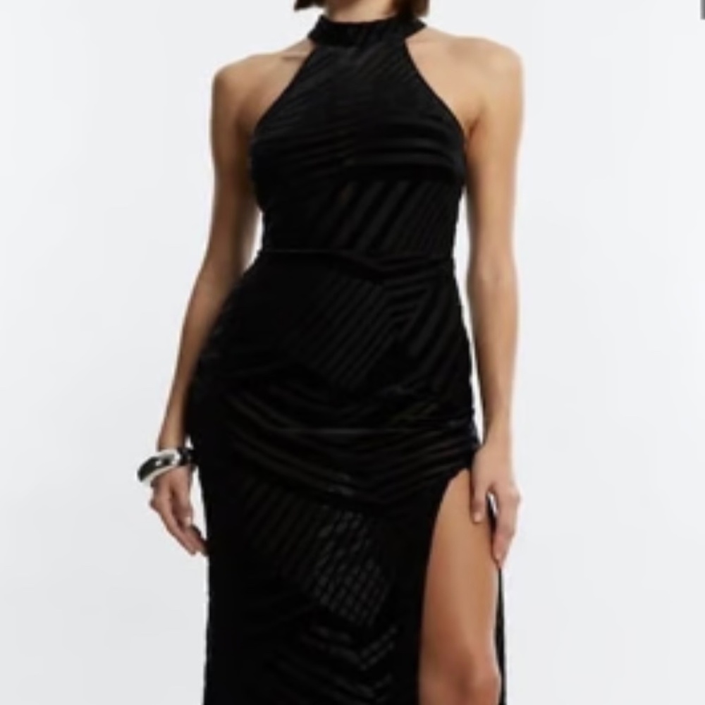BCBGMAXAZRIA Allegra Halter Gown